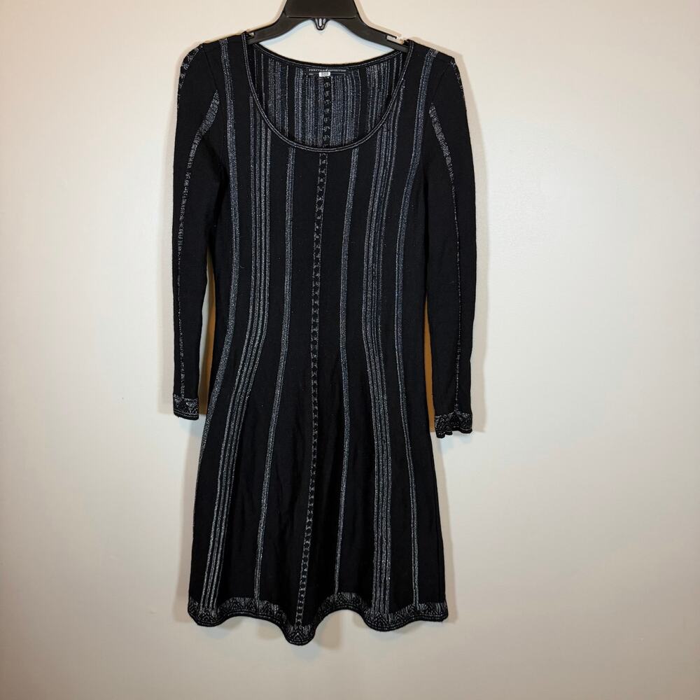 Peruvian Connection Stardust Dress Women S Baby Alpaca Bamboo Blend Black Silver